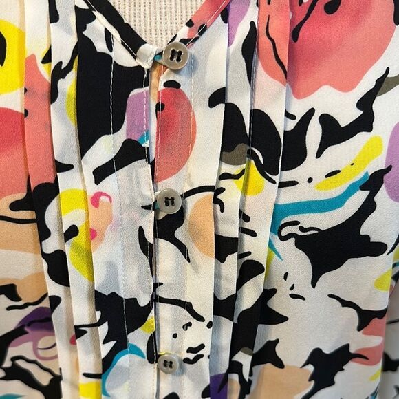 Yumi Kim Floral Multicolor Tiered Women's Top Size Medium - Picture 4 of 14